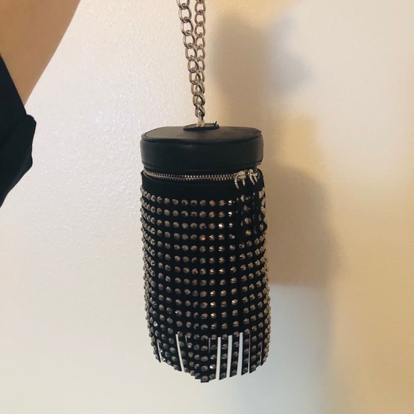 ASOS Handbags - ASOS cone-shaped bag with rhinestone fringe trim